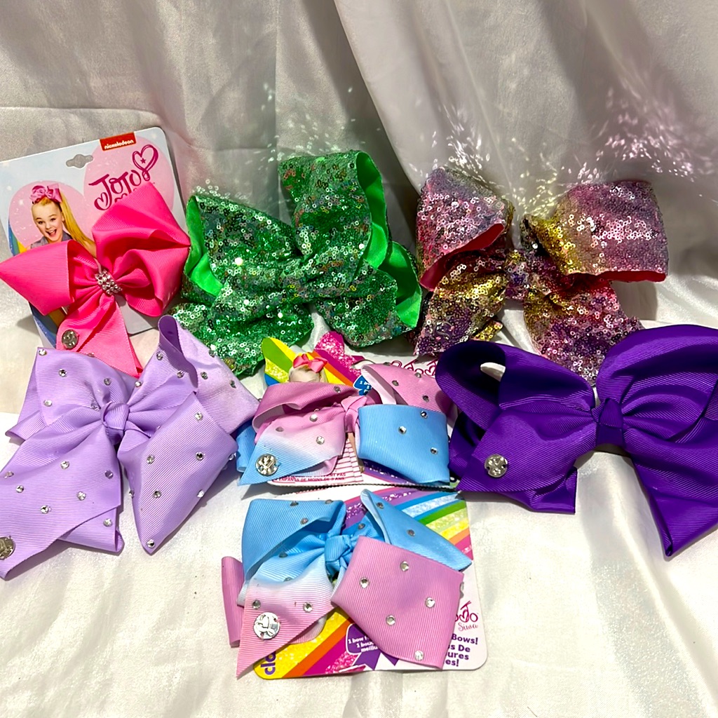 Jojo Siwa Big And Medium Bows Sequins Gemstones